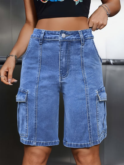 Women's Peacock Blue Denim Pants - product view 7