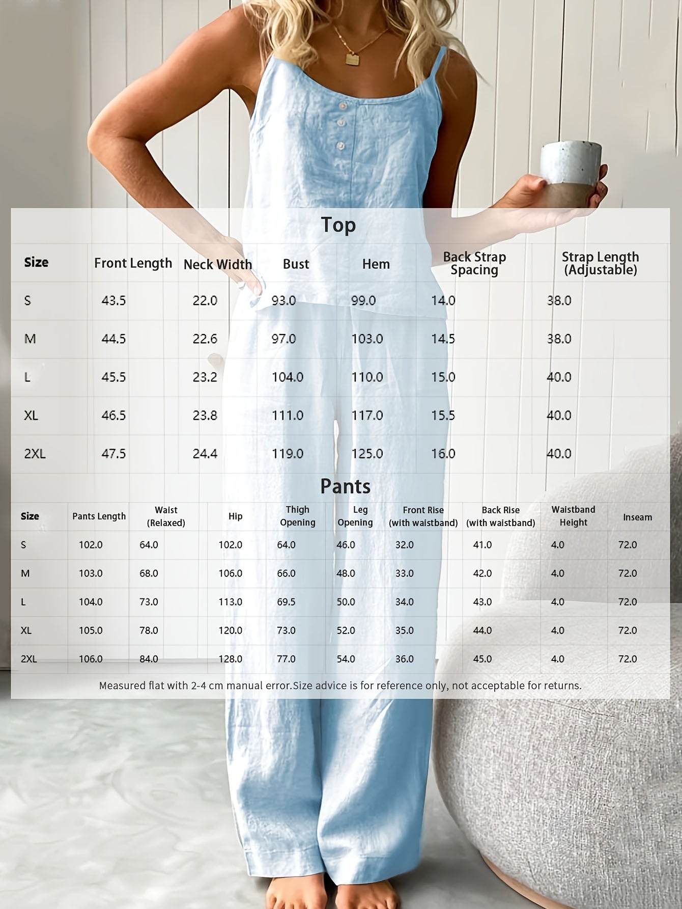 2pcs New Sleeveless Camisole Pants Two-piece Set, Loose And Fashionable Outerwear, Women's Fragrance Style