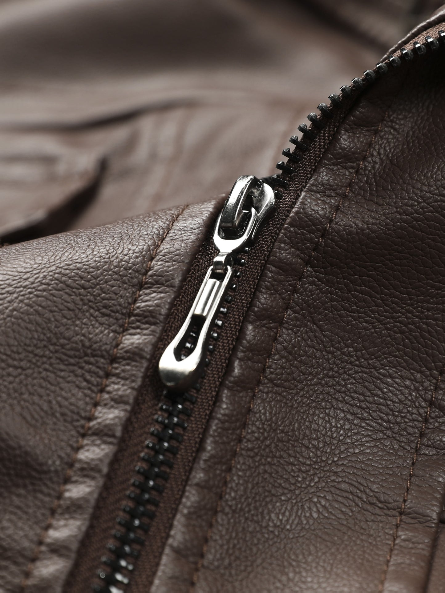 Women's Vintage-Style PU Leather Jacket - High Quality, Windproof, Tear- with Detachable Hood Casual Outdoor Riding Jacket