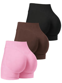 3PCS - Black, Dark Brown, Pink