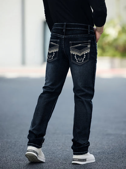 Men's Slim Fit Jeans - Classic Wash Clean Finish Travel 172325