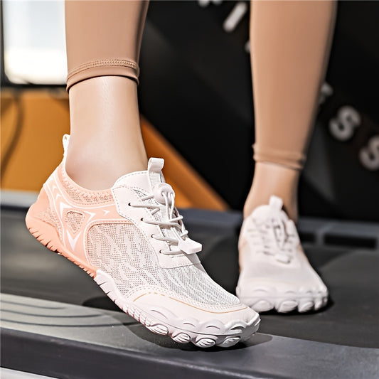 Lightweight Water Shoes for Women That Dry Quickly - Breathable Fabric Sneakers Suitable for All Seasons, Featuring a Textured Rubber Sole Ideal for Indoor Workouts, Hiking, And Beach Activities. They Come with a Gradient Color Design