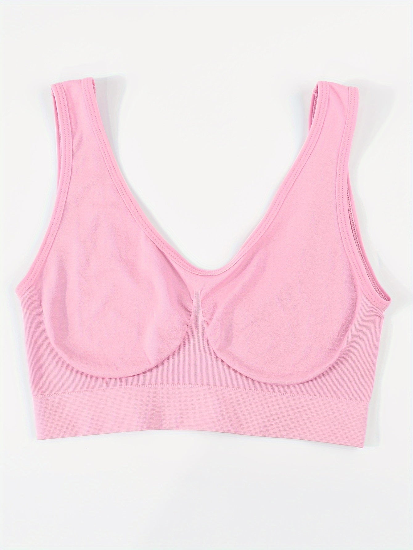 7pcs Women's Seamless Sports Bra, Comfortable And Breathable Running Exercise Vest Bra, Women's Underwear
