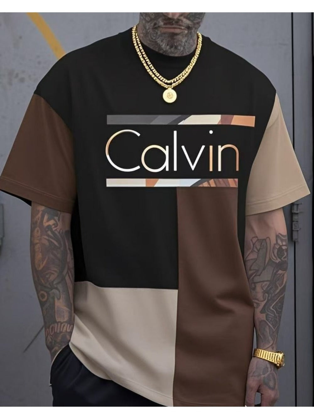 Men's Graphic Print T-Shirt - Crew Neck Short Sleeve 329893