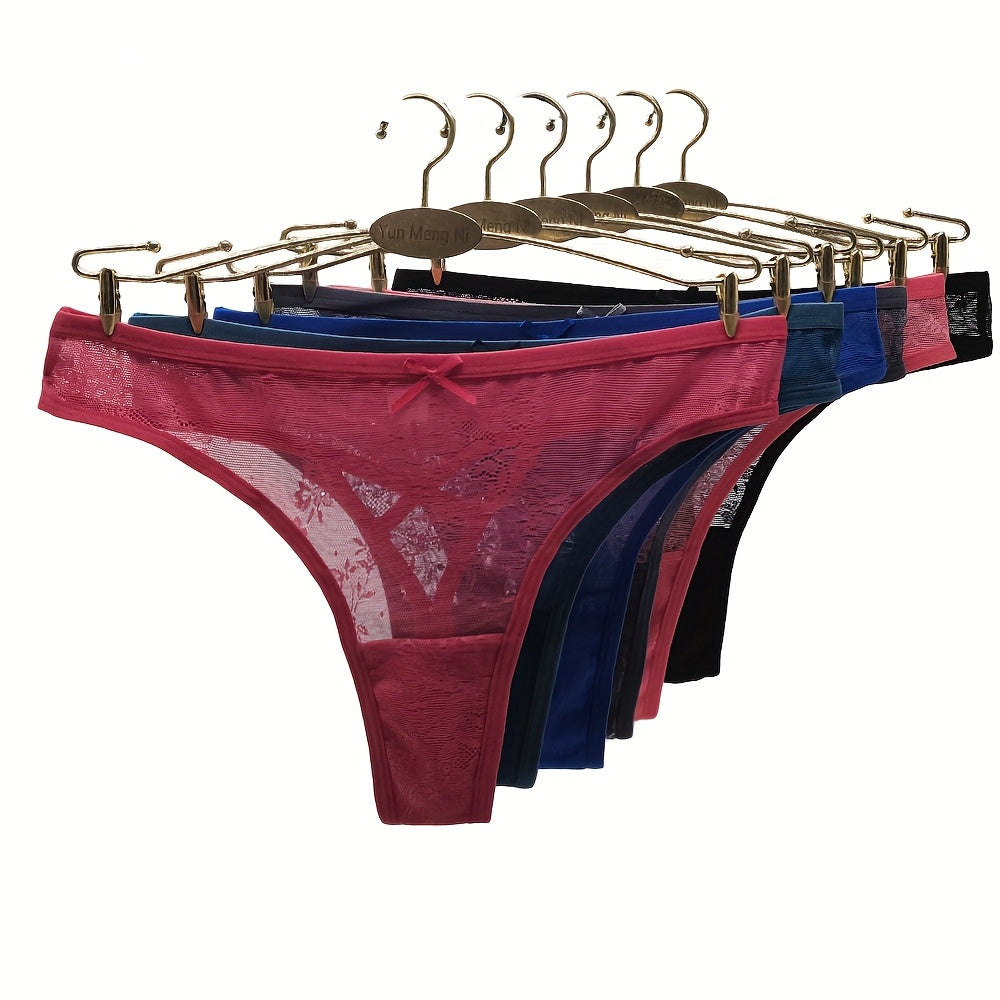 18pcs Random Assorted Lace And Tanga Thongs Sexy Comfortable Women'S Panty