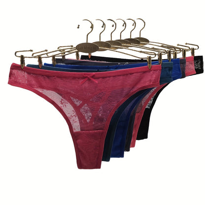 18pcs Random Assorted Lace And Tanga Thongs Sexy Comfortable Women'S Panty