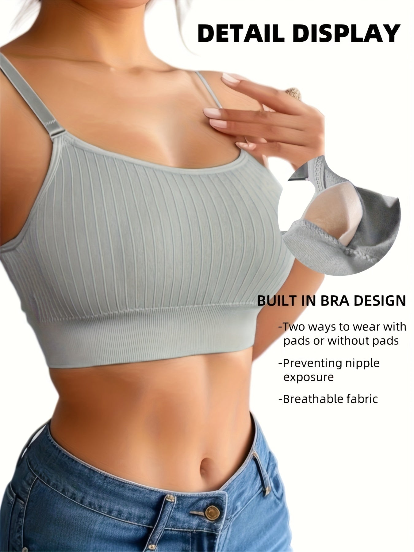 2026 4pcs Women's U Back Sports Bra with Adjustable Straps And Removable Padded Bra Game Day Fan Gear for Football and All Fans