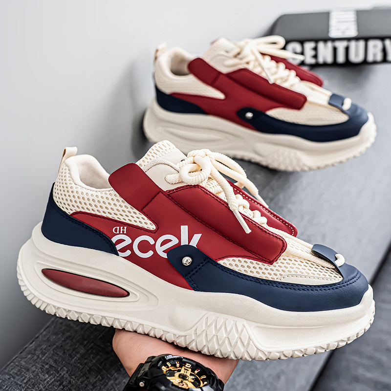 Sneakers, Men's Casual Sports Shoes- Durable PU Sole, Round Toe Low-top Design, Breathable Running Shoes, Suitable for Hiking, Outdoor Activities and Daily Wear
