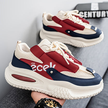 Sneakers, Men's Casual Sports Shoes- Durable PU Sole, Round Toe Low-top Design, Breathable Running Shoes, Suitable for Hiking, Outdoor Activities and Daily Wear