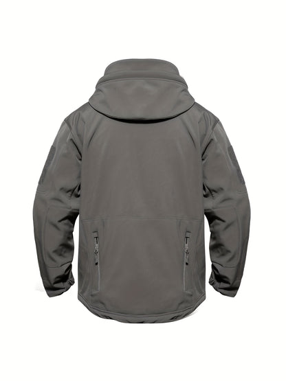 Winter-Ready High-Performance Jacket Men'S Jacket 7 Pockets Nondetachable Hood Performance Lined Soft Shell Winter Coats Windproof, Breathable Great for Camping, Fishing, Skiing Activities And Other Outdoor Activities