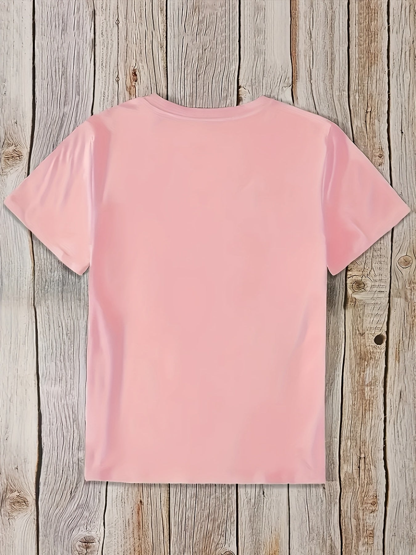 Women'S Casual Short Sleeve T-Shirt- Pastel Letter Print Round Neck Top, All-Season Comfortable Machine Washable Style