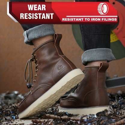 Men's Work & Safety Boots - Puncture Resistant & Non-Slip Sole 061221