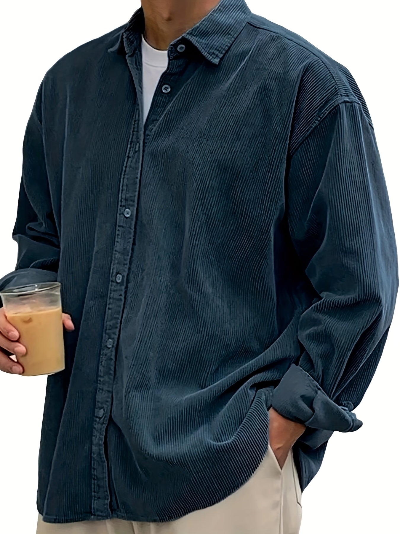 Men's Black Long-Sleeve Shirt - product view 24