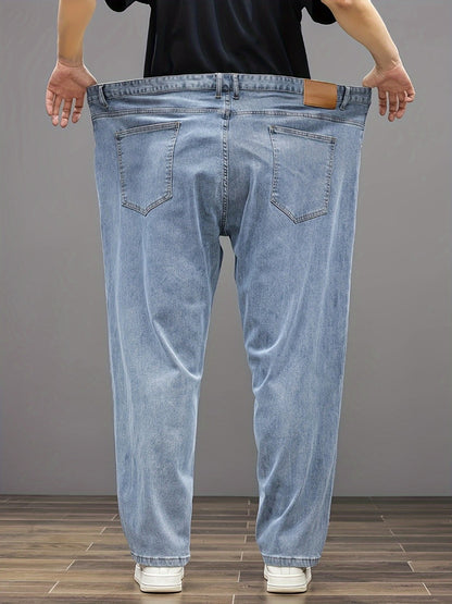 Men's Relaxed Fit Jeans - Classic Wash Clean Finish Travel