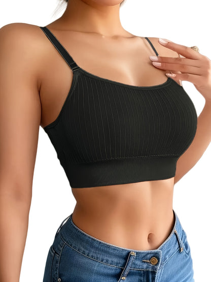 6pcs Women's U Back Sports Bra with Adjustable Straps And Removable Padded Bra