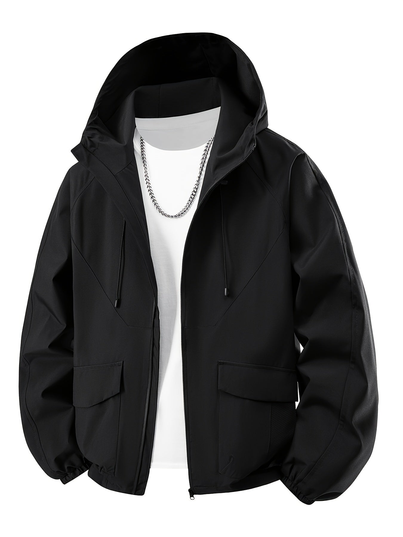 Men's Outdoor Windproof Jacket, Autumn Winter Casual Hiking Windproof Overcoat, Versatile Urban Outdoor Wear