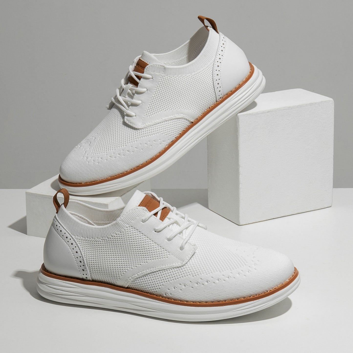 Bruno Marc Men's KnitFlex Craft Mesh Oxfords Sneakers Casual Dress Lace-Up Lightweight Walking Shoes
