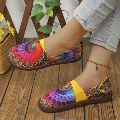 New Ultra-Soft Outsole, Stylish And Comfy, Colorful Round-Toe Versatile Artistic Flat Shoes with a Shallow Mouth., Women Shoes