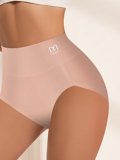10pcs Colorful Women'S Stripes Breathable& Comfortable Fit Women'S High Waisted Panties Elastic Soft Hip Wrapping High Waisted Thigh Panties Back to Sports Panties& Women'S High Waisted Fashion Panties