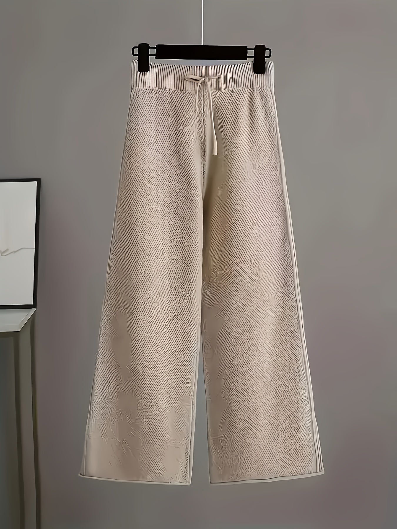 Women's 2pcs Outfits Sweater Sets Loungewear Long Sleeve Pullover And Wide Leg Pants Lounge Sets