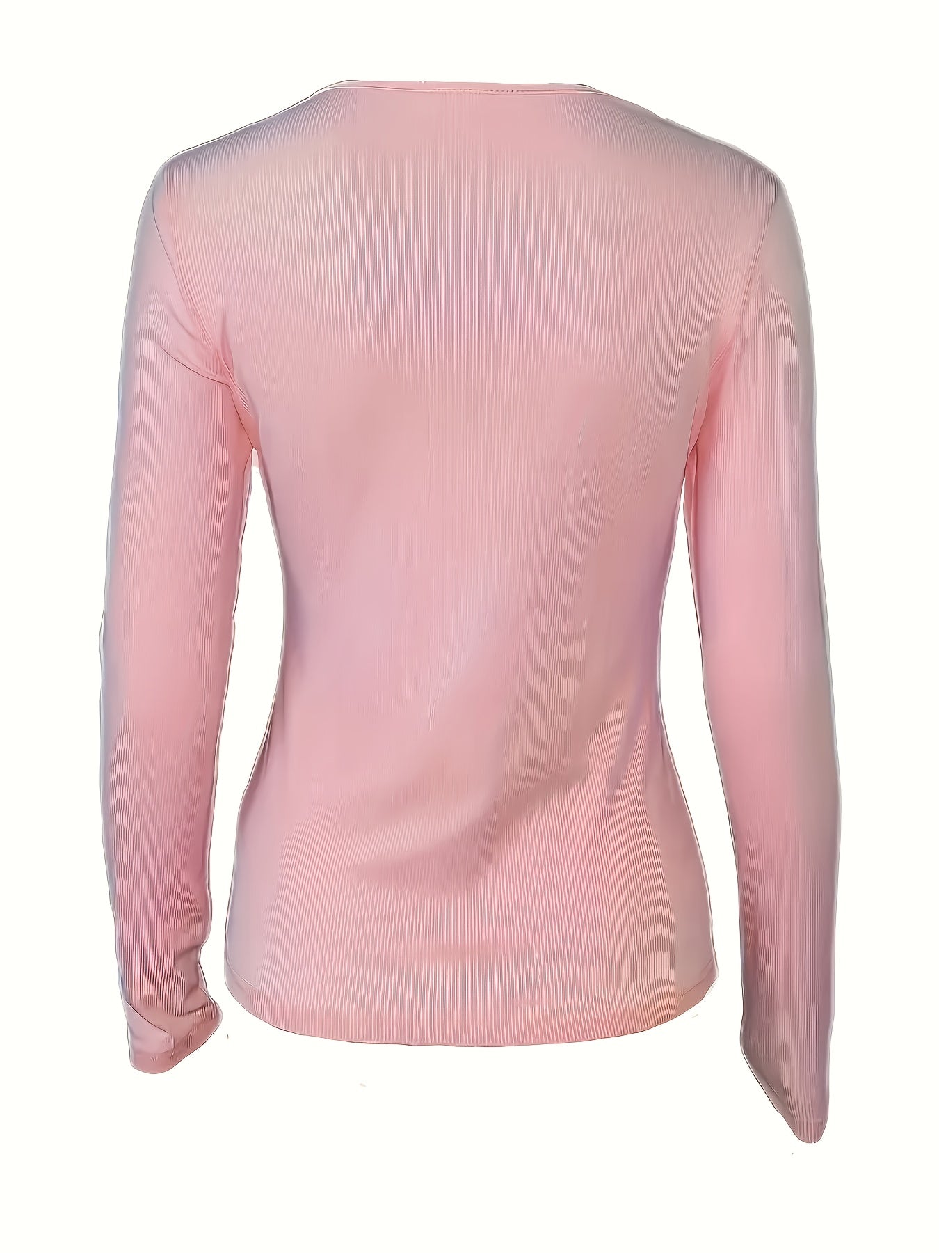 Fashionable Women's Long-sleeved T-shirt, Elegant And Casual, Slim-fitting V-neck, Metal Chain Decoration, Suitable for Spring, Autumn, And Winter