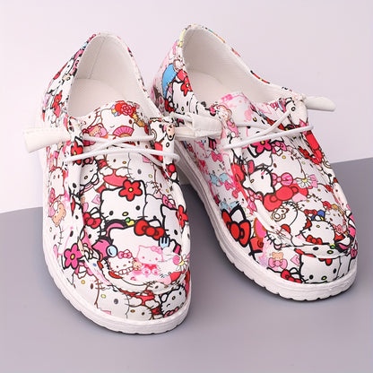 Casual Athletic Footwear for Girls, Featuring a Low-Cut Design Ideal for Both Indoor And Outdoor Use, Offering a Flat And Comfortable Fit, Resembling KT Cat Loafers
