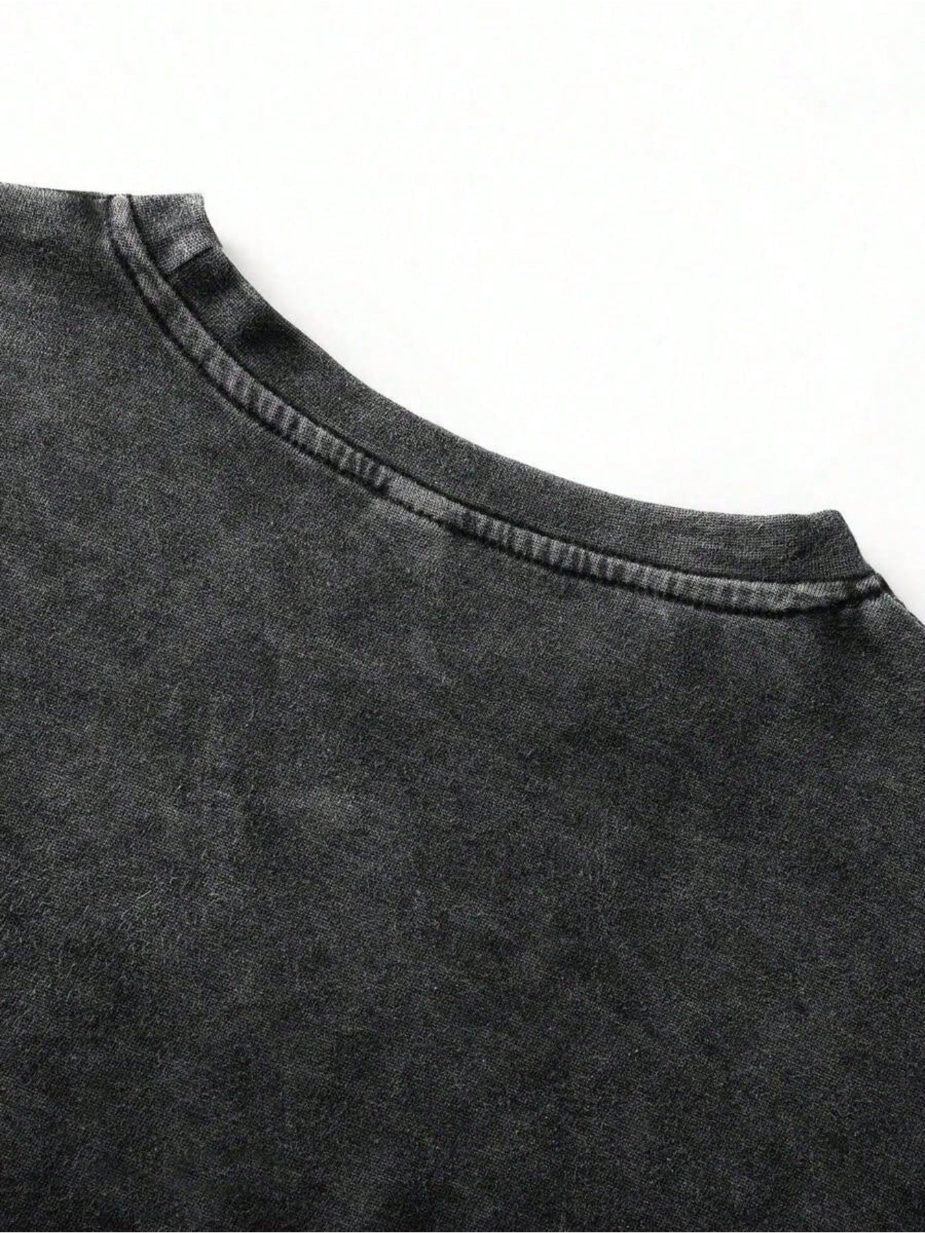 Spring And Summer Racing Pattern Men'S T-Shirt Top, Micro Elastic Fit, Washed with Water to Make Old, Breathable Black Round Neck Short Sleeved T-Shirt, Daily Casual Street T-Shirt Top