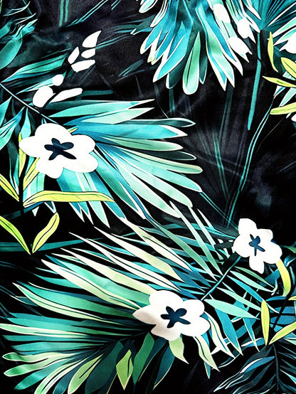 3pcs Men's Tropical Print Swim Shorts - Hawaiian Beachwear with Vibrant Floral & Shark Patterns, Quick-Dry Lightweight Fabric, Drawstring Waist for Summer Vacation & Casual Outings, Summer Casual Wear | Vibrant Beachwear | Adjustable Comfort