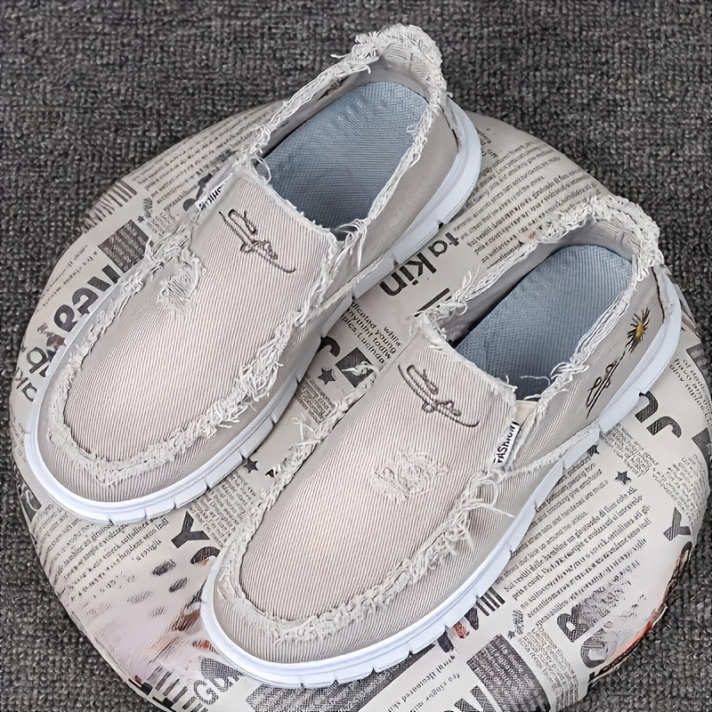 New Unisex Slip-on Bean Shoes Comfortable Soft-soled Casual Loafers All-season Comfort Suitable for Walking Lightweight And Versatile for Daily Wear Stylish Design Fabric Construction Special Offer Local Warehouse Large-size Womens Shoes, Women Shoes