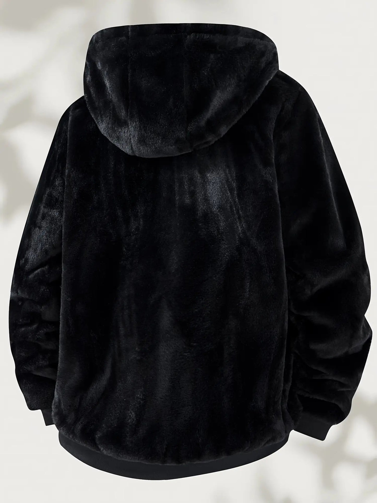 Autumn Winter Fashion Men'S Fleece Hooded Jacket Full Zipper Casual Jacket Coat Lined with Fleece Thickened Fabric Striped Design Machine Washable Comfortable And Warm for Party Street Life Business Professional Style