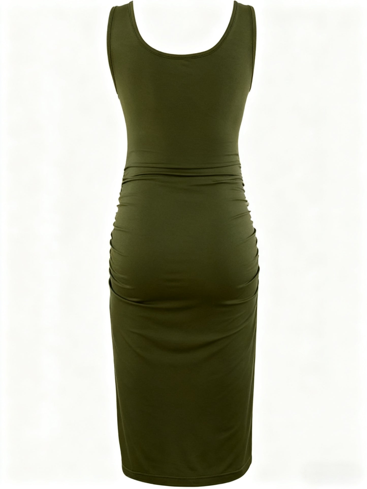 Women's Maternity Dresses for Daily Baby Shower Photography Short Sleeve Sleeveless Tank Dresses Side Ruching