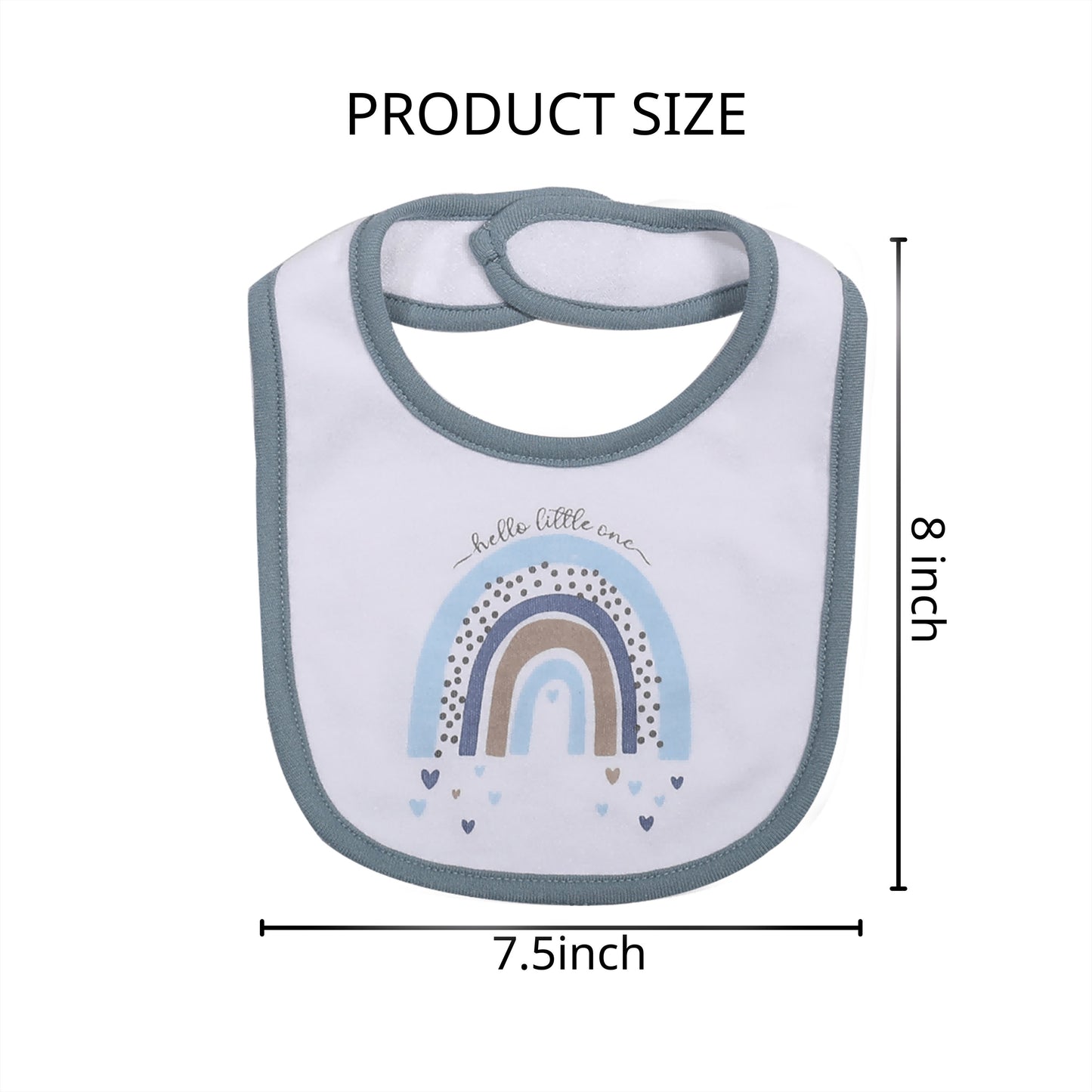 5-Pack Baby Bibs with Adjustable Snaps - Cute Cartoon Embroidery, Unisex Design for Boys & Girls - Perfect for Mealtime Messes