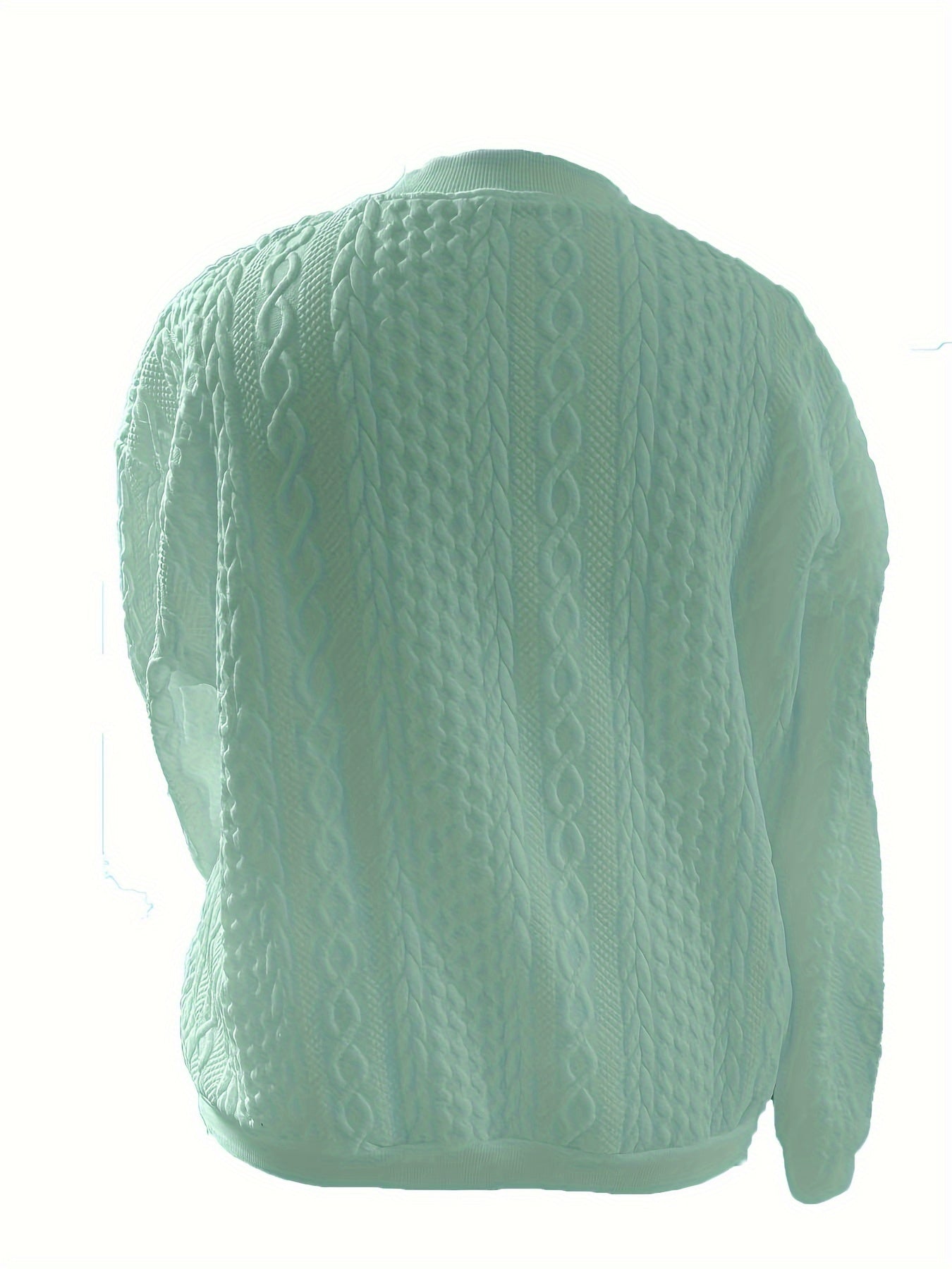 Plus Size, Plus Size Zip Up Textured Solid Jacket, Casual Long Sleeve Outerwear for Fall & Spring, Women's Plus Size Clothing