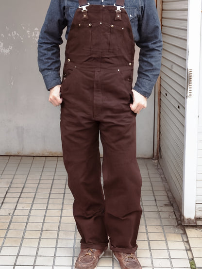 Men'S Brown Oxford Overalls - Multi-Pocket Workwear with Adjustable Straps And Waist, Durable for Farm/Ranch, Motorcycle And Outdoor - Perfect Birthday And Father'S Day Gift