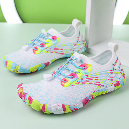 [1 Pair Quick-Dry Water Shoes] 1 Pair Unisex Quick-Dry Water Shoes, Breathable Fabric Upper, Rubber Sole, Lightweight Non-Slip Yoga Sneakers for Swimming, Sdiving, Beach, Cycling, Hiking, Home Office Use - Spring/ Fall Season