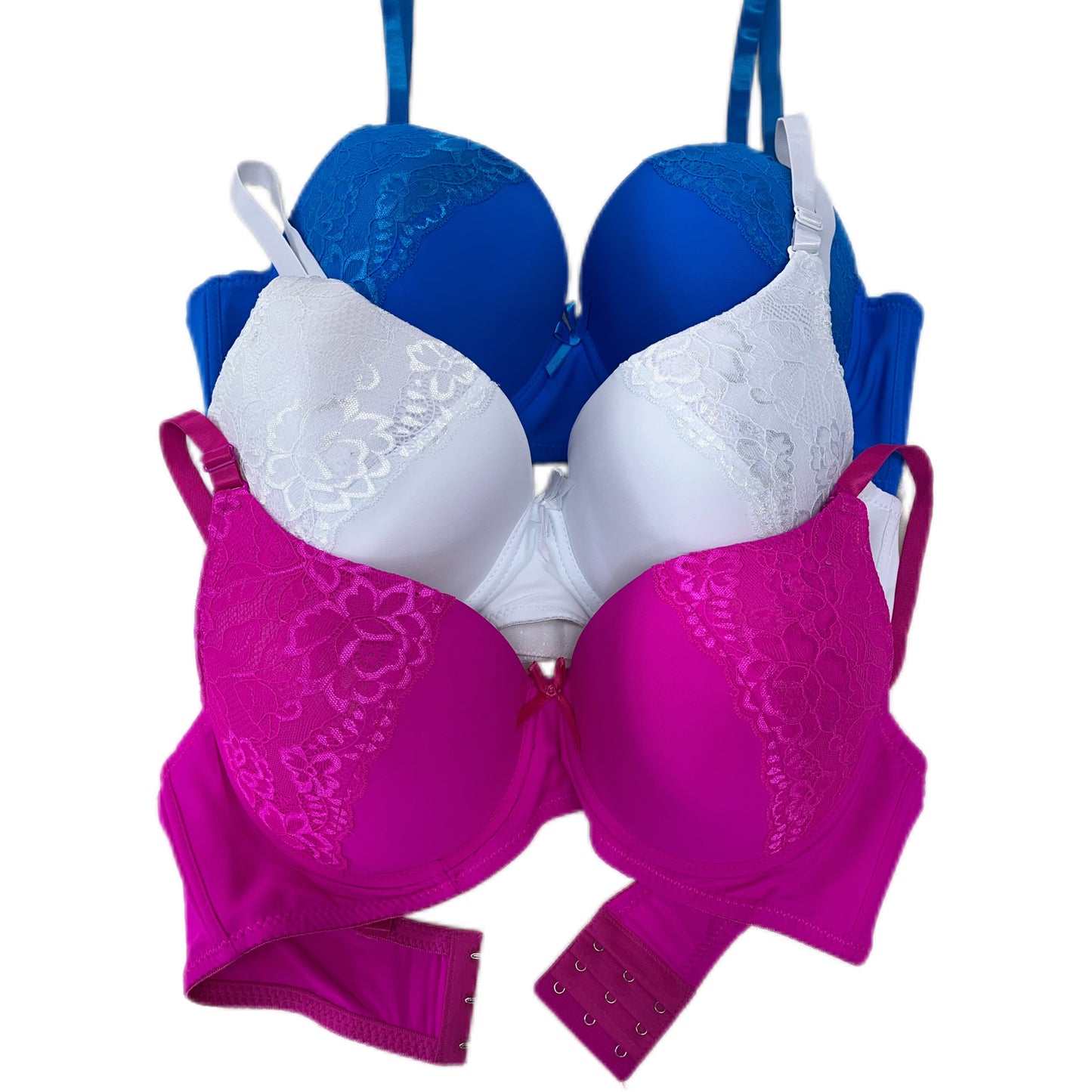 020305 KONGA 6Pack Women's Classic Lace Panel Underwire Support Bra B. C D DD Cup