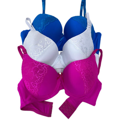 020305 KONGA 6Pack Women's Classic Lace Panel Underwire Support Bra B. C D DD Cup