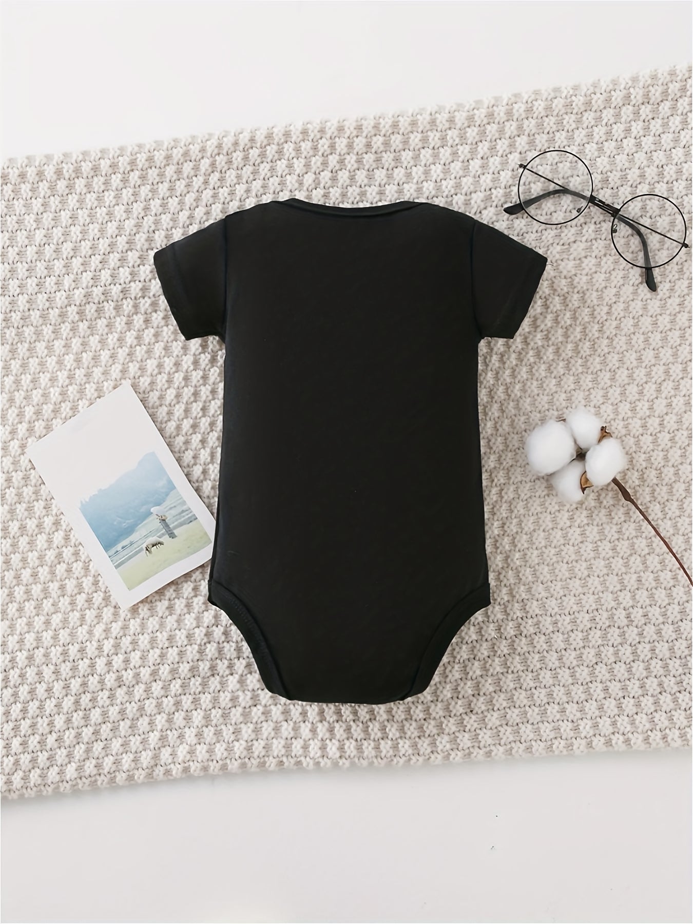 DON'T MAKE ME GET MY BIG SISTER print Casual Comfortable Short Sleeve Baby Romper Funny Newborn Boys Clothes 100% Cotton Triangle Jumpsuit, for Outdoor