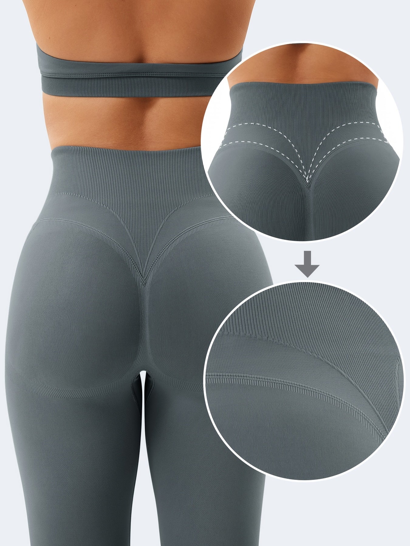 VOYJOY Women Impact Leggings Seamless Scrunch Butt Lifting Workout Leggings High Waisted Gym Yoga Pant