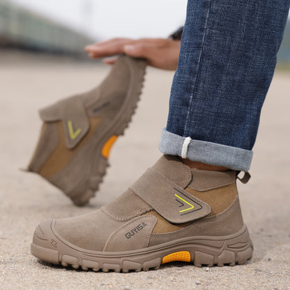 Men's Safety Shoes Anti-smashing/Stabbing-proof Steel Toe Steel Plate High Temperature  Sparkproof All Season Professional Welding Safety Shoes