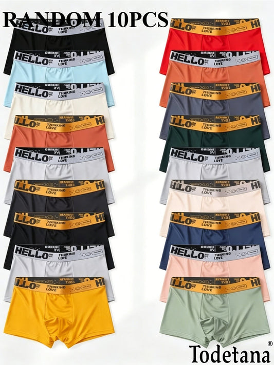 10-Pack Men's Boxer Briefs - Soft Breathable Stretch Multipack – Sizes XS–XL – main product image