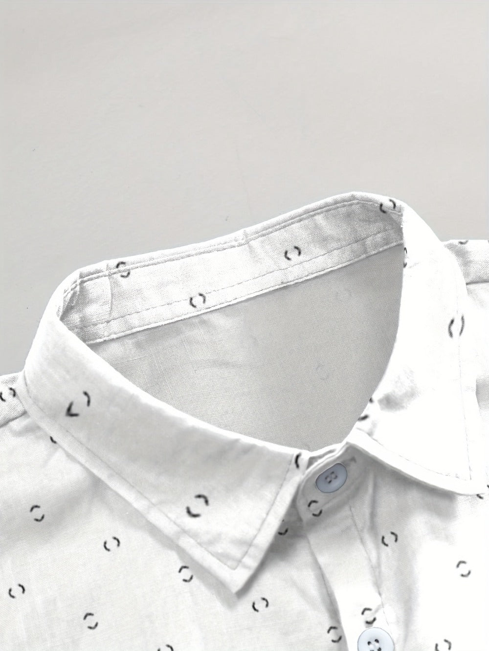 Men's Geometric Button Up Shirt – Plus Size Short Sleeve