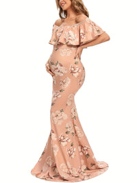 Dark pink floral print