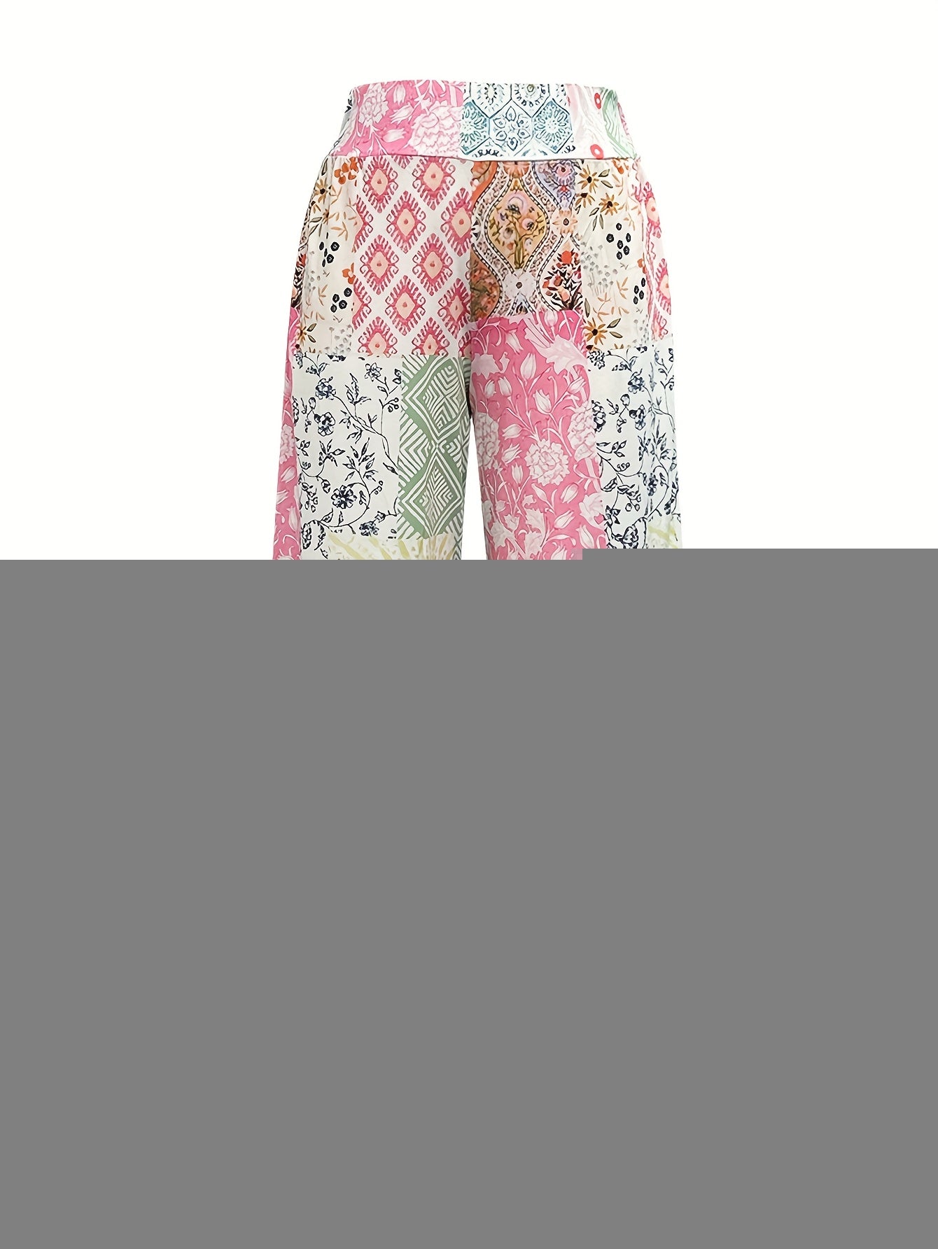 New Women'S Casual Loose Trousers with a Cute Small Floral Splice for Autumn And Winter