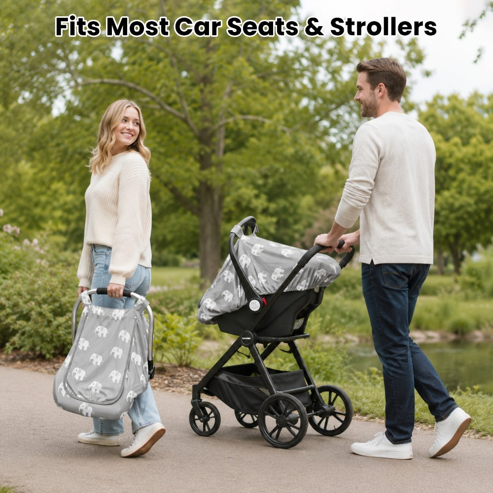 Baby Car Seat Cover - Breathable Beavtaens Covers Stretchy
