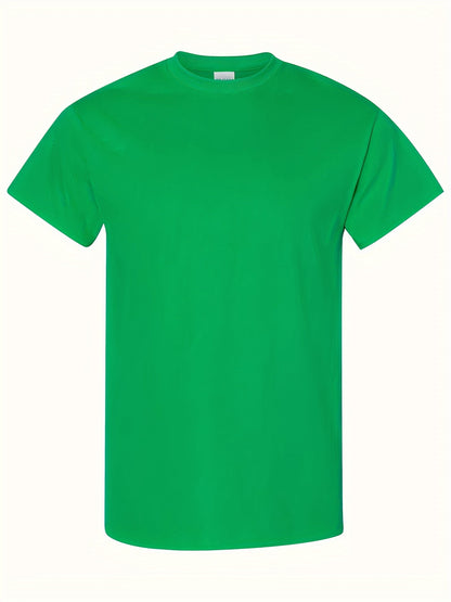 Set of 5, T-Shirt Made from 100%, Classic Short-Sleeve Solid Color Tee for Men