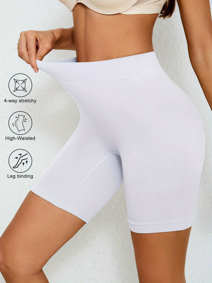 3-pack High Waisted, Cinched, Seamless Leggings, Women'S Sports Yoga Safety Pants, Anti Exposed Flat Corner Pants