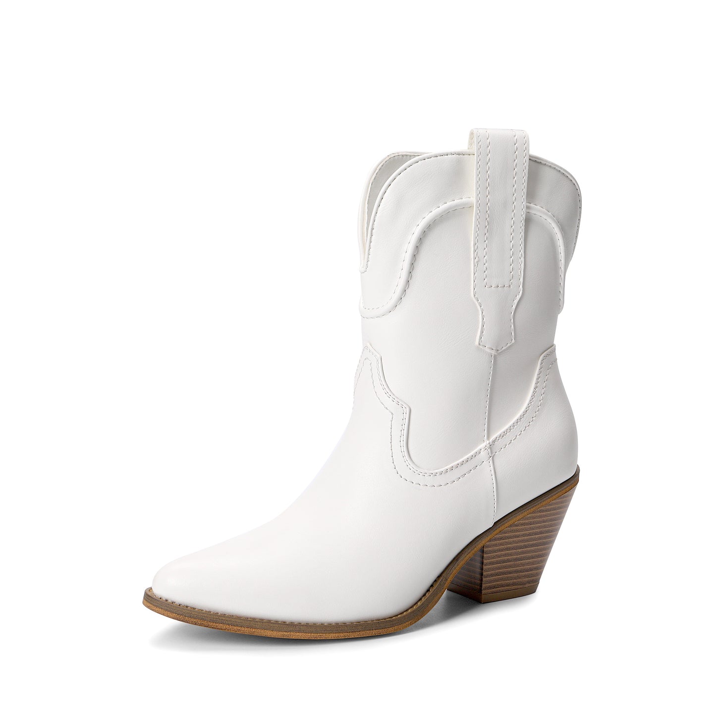 Women's Cowboy Ankle Boots, Western Booties Low Heel Pointed Toe Cowgirl Boots - Western style cowboys boots for women, for everyday wear, casual strolls, special events or any western-themed parties