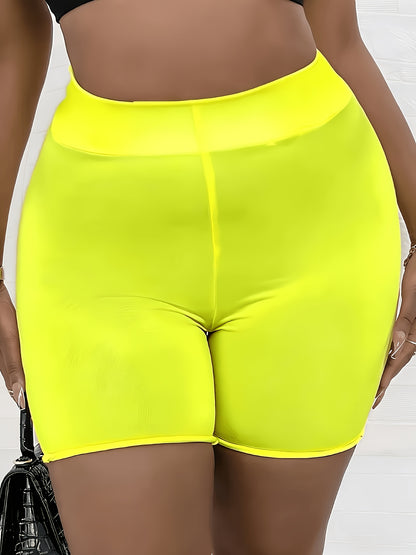 Denim Shorts, Color Block Printed Ripped Shorts/w Fitness Running Shorts