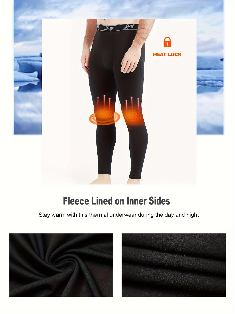 Men's 4-Piece Thermal Compression Tights - Close-Fit Warm Layer